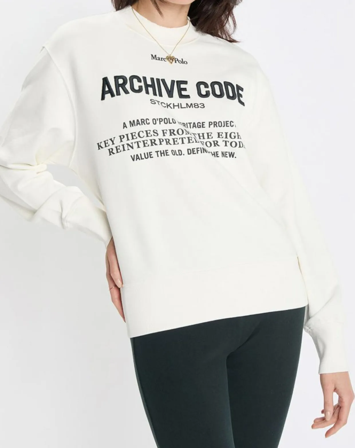 Femme Marc O'Polo Pulls^Sweat Oversized Lady Di blanc