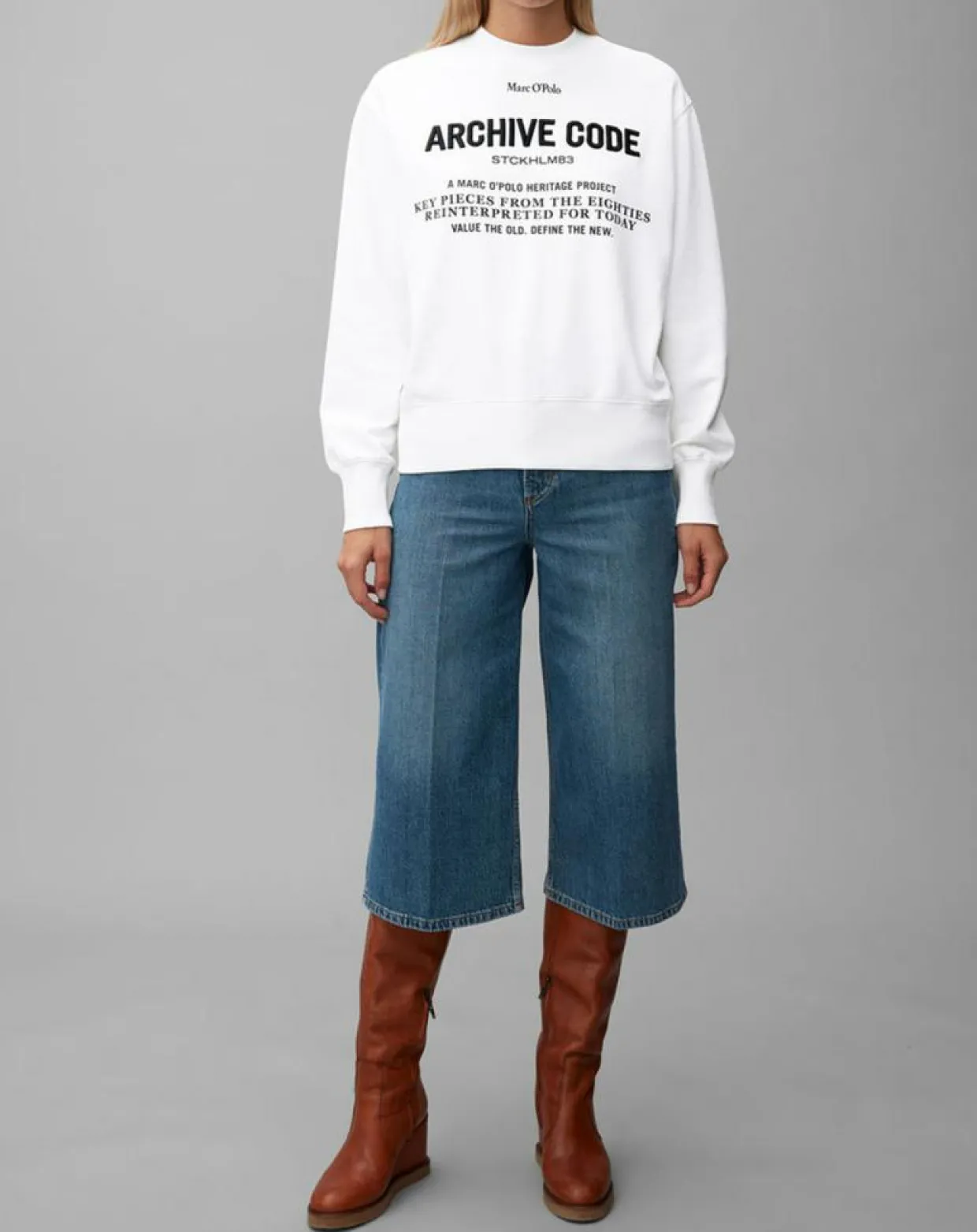 Femme Marc O'Polo Pulls^Sweat Oversized Lady Di blanc