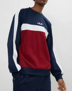 Homme Fila Pulls^Sweat Paavo marine/blanc/bordeaux