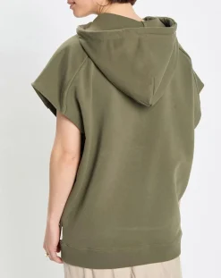 Femme Marc O'Polo Sweats^Sweat sans manches à capuche kaki
