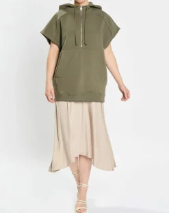 Femme Marc O'Polo Sweats^Sweat sans manches à capuche kaki