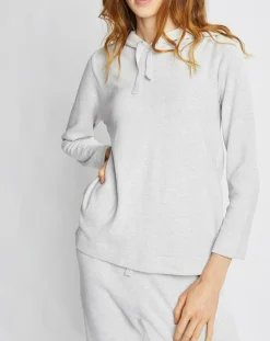 Femme Le Chat Lingerie, Nuit^Sweat Sweethome blanc/gris chiné