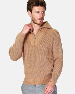 Sweat Thomas camel fonce-C & JO Cachemire