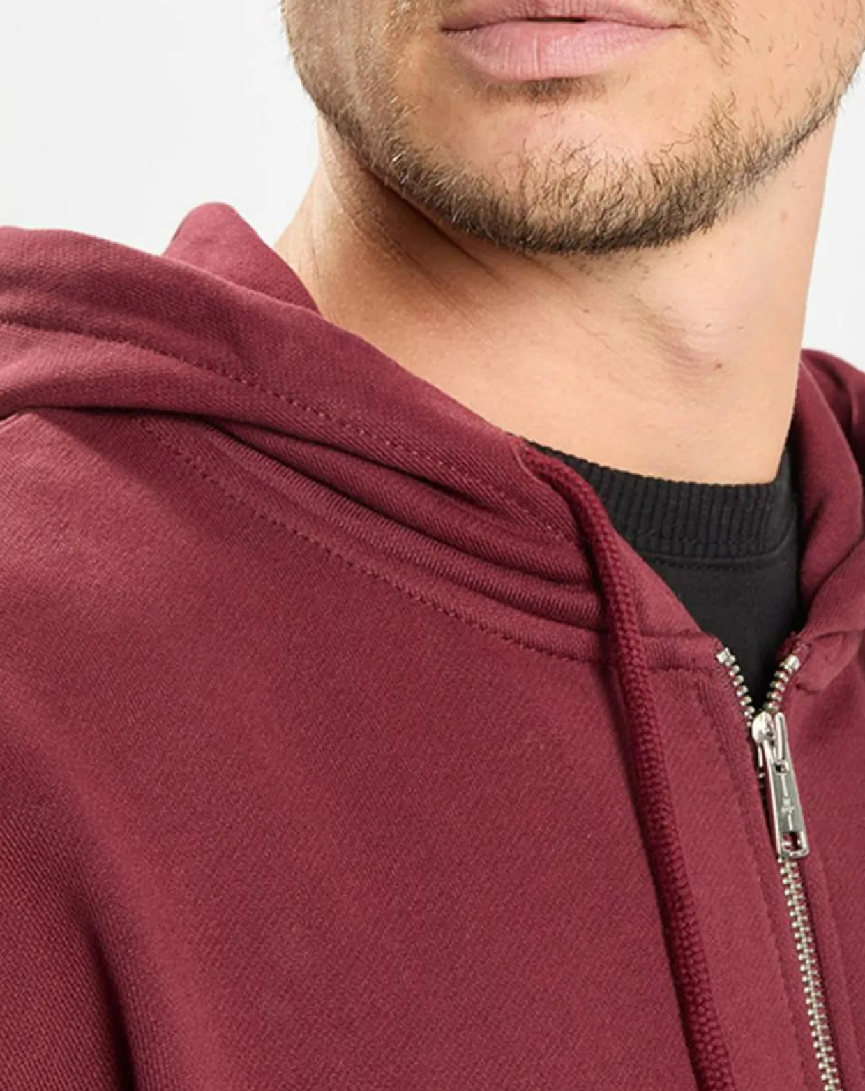 Sweat zippé à capuche 100% Coton Bio bordeaux-Marc O'Polo Discount