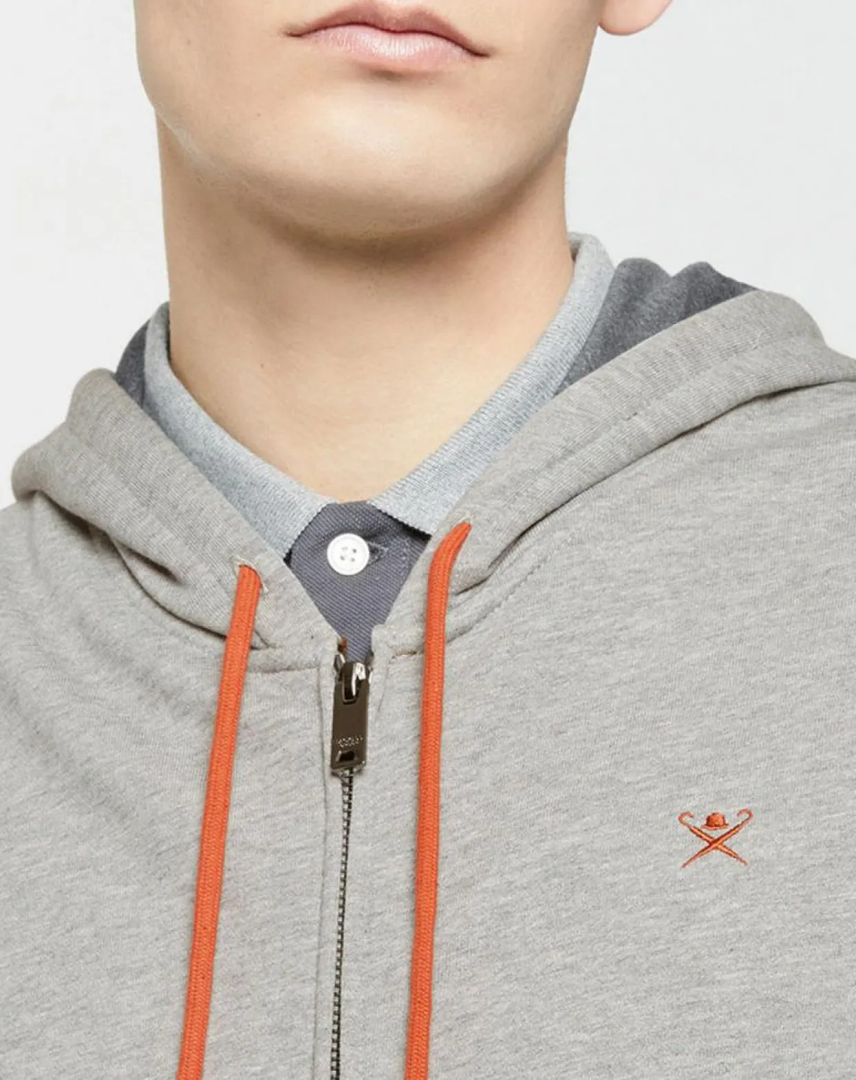 Homme Hackett London Sweats^Sweat zippé à capuche gris