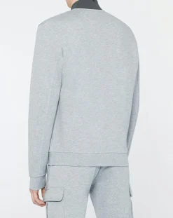 Homme Hackett London Sweats^Sweat zippé Cargo gris chiné