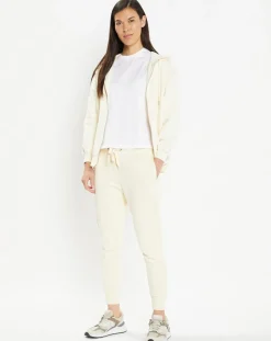Sweat zippé en Coton bio Mathalie à capuche écru-Galeries Lafayette Sale