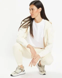 Sweat zippé en Coton bio Mathalie à capuche écru-Galeries Lafayette Sale