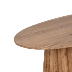 Table à manger ovale acacia dimona marron - 200x120x76 cm-Bois & Chiffons Best