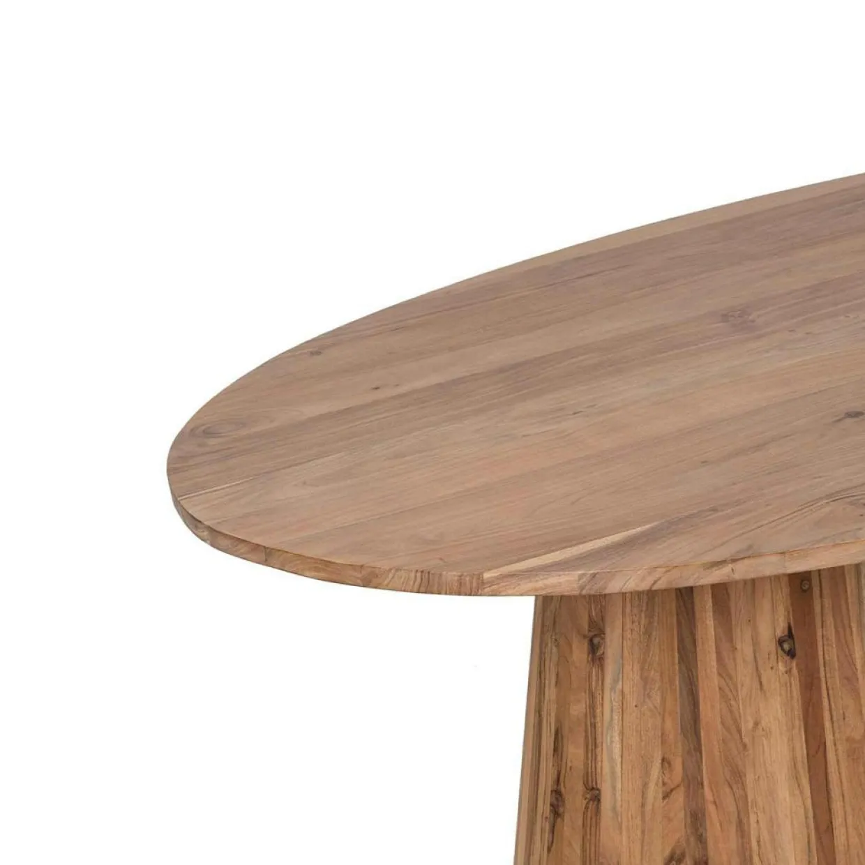 Table à manger ovale acacia dimona marron - 200x120x76 cm-Bois & Chiffons Best