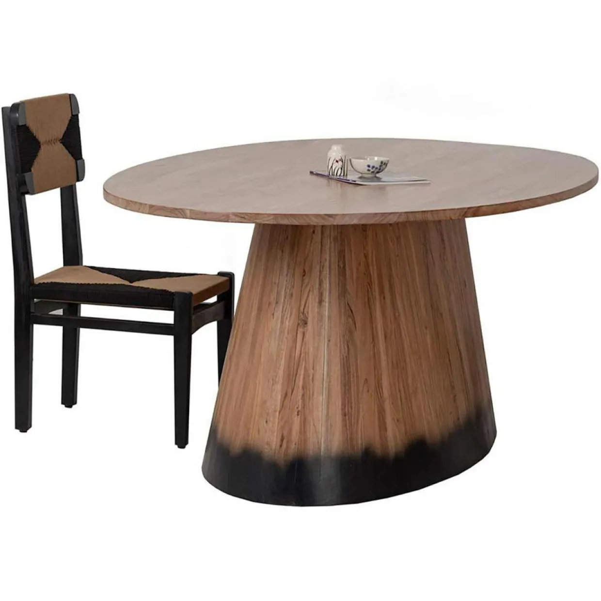 Table à manger ovale acacia dimona marron - 200x120x76 cm-Bois & Chiffons Best