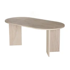 Table à manger Sablin travertin - 180x75x89.5 cm-Homitis New