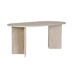 Table à manger Sablin travertin - 180x75x89.5 cm-Homitis New