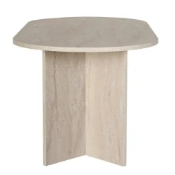 Table à manger Sablin travertin - 180x75x89.5 cm-Homitis New