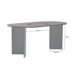 Table à manger Sablin travertin - 180x75x89.5 cm-Homitis New