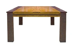 Table a manger carrée 140 cm Acacia Moon Marron - 140x140x76 cm-Bois & Chiffons Outlet