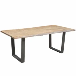 Table a manger en bois Acacia Forest Brut - 200x100x76 cm-Bois & Chiffons Discount