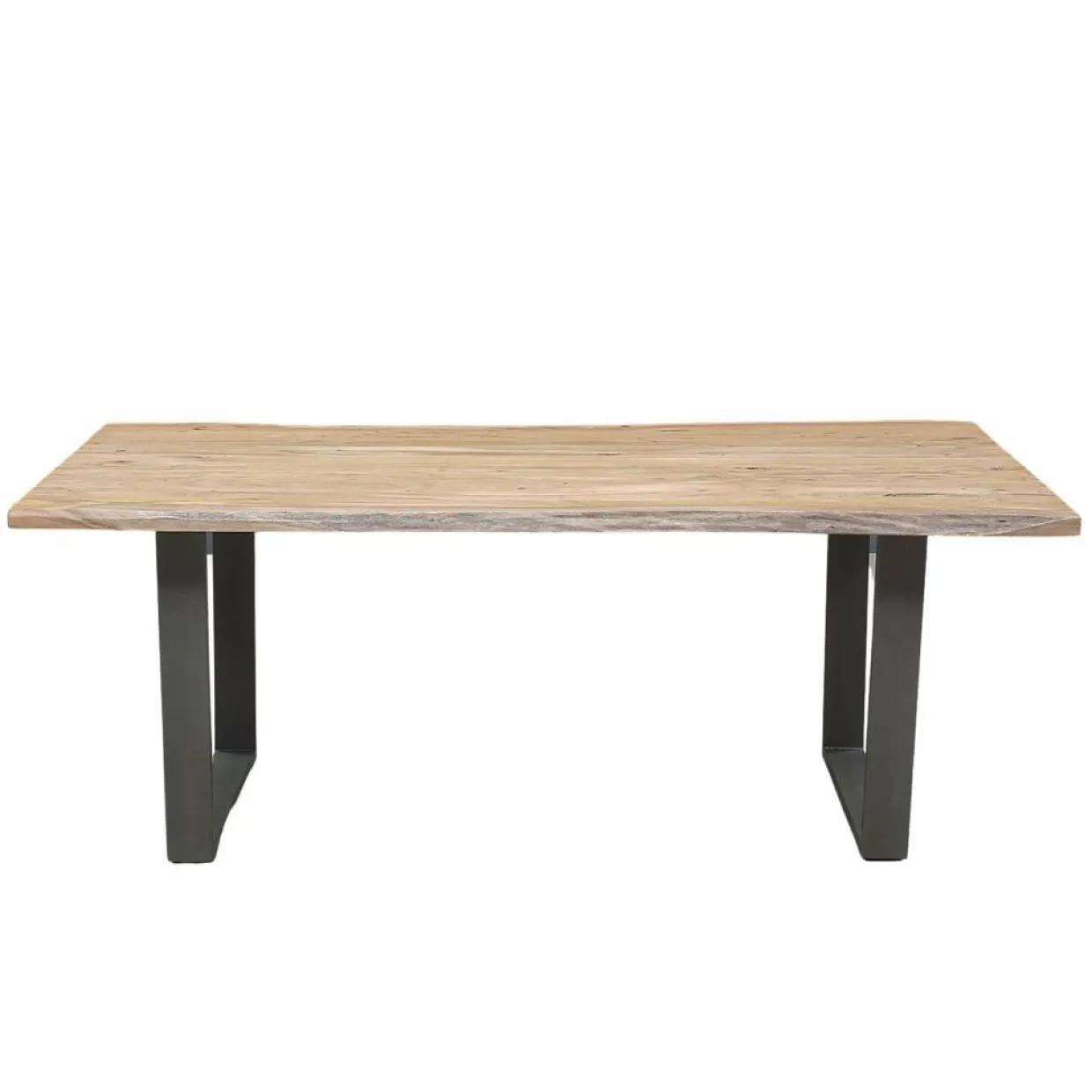 Table a manger en bois Acacia Forest Brut - 200x100x76 cm-Bois & Chiffons Discount