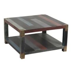 Table basse carrée 80 cm Manguier Pushkar Naturel - 80x80x45 cm-Bois & Chiffons