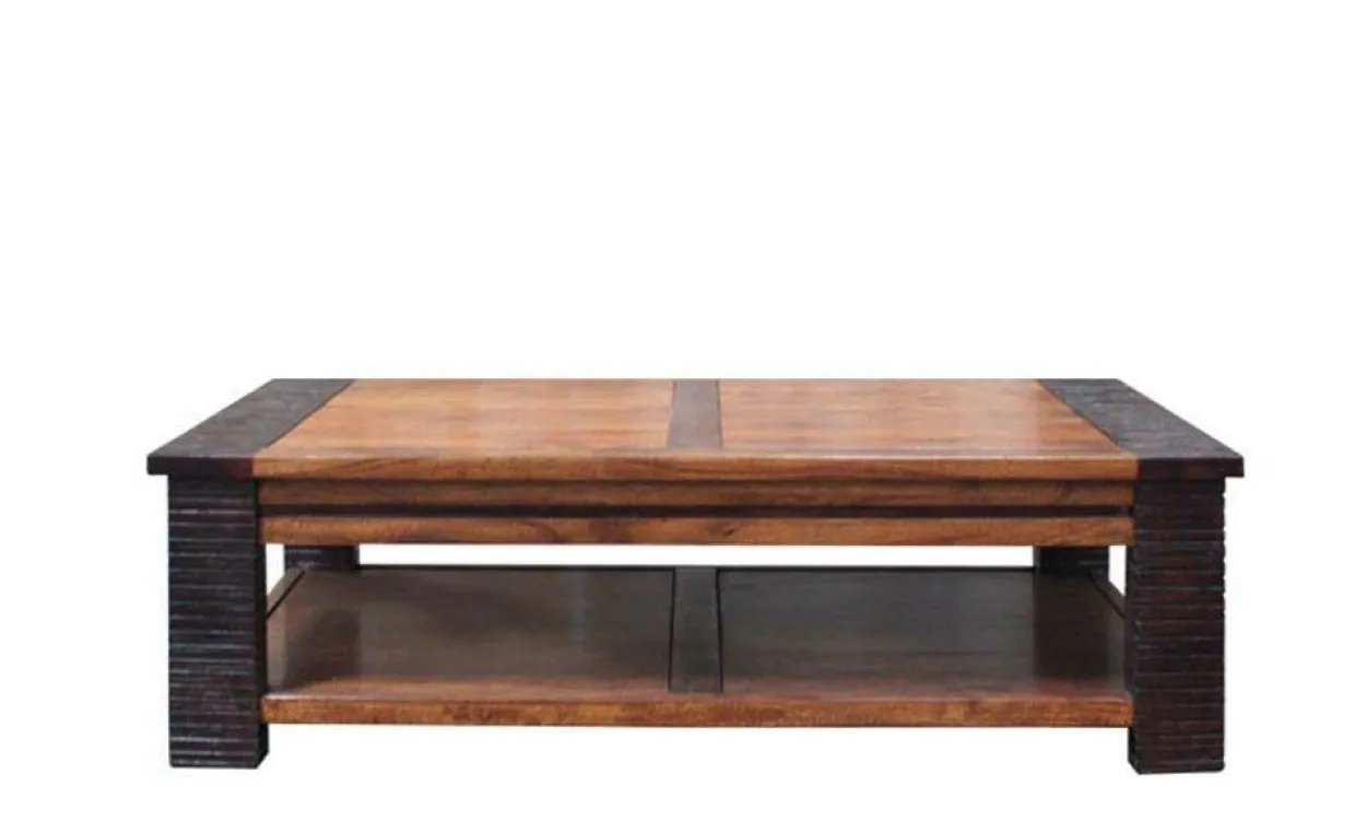 Bois & Chiffons Tables^Table basse carrée Acacia Moon Marron - 100x100x40 cm