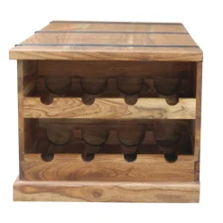Bois & Chiffons Tables^Table basse coffre rectangulaire en acacia massif Marron - 100x55x45 cm