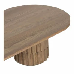 Bois & Chiffons Tables^Table basse ovale Chêne Dalta Marron - 152x76x42 cm