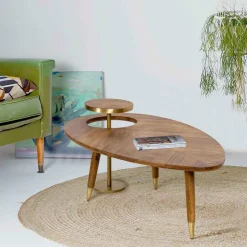 Table basse ovale Kensington MERCANA Marron - 130x70x50 cm-Bois & Chiffons New