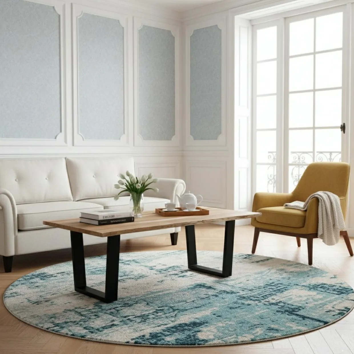 Bois & Chiffons Tables^Table basse rectangulaire bois Acacia Forest Naturel - 130x70x46 cm