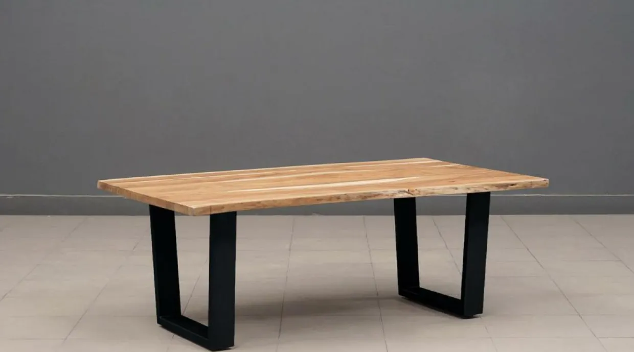 Bois & Chiffons Tables^Table basse rectangulaire bois Acacia Forest Naturel - 130x70x46 cm