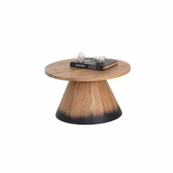 Bois & Chiffons Tables^Table basse ronde bois 80 cm Acacia Dimona Naturel - 80x80x45 cm