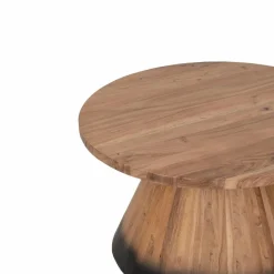 Bois & Chiffons Tables^Table basse ronde bois 80 cm Acacia Dimona Naturel - 80x80x45 cm