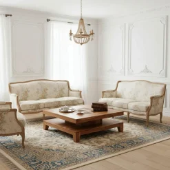 Table basse 110x110 cm Acacia Kavish II Marron - 110x110x40 cm-Bois & Chiffons Online