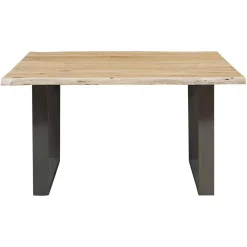 Table carrée acacia forest brut - 140x140x76 cm-Bois & Chiffons New