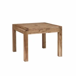Table carrée 70x70 à rallonges Marron - 70x70x78 cm-Bois & Chiffons