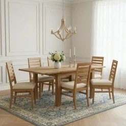 Table carrée 70x70 à rallonges Marron - 70x70x78 cm-Bois & Chiffons