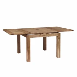 Table carrée 70x70 à rallonges Marron - 70x70x78 cm-Bois & Chiffons