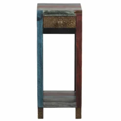 Bois & Chiffons Tables^Table d'appoint 1 tiroir Manguier Pushkar Naturel - 30x30x75 cm