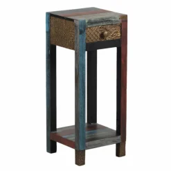 Bois & Chiffons Tables^Table d'appoint 1 tiroir Manguier Pushkar Naturel - 30x30x75 cm