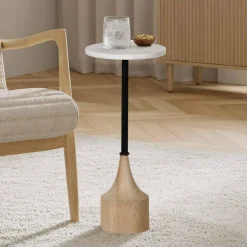 Bois & Chiffons Tables^Table d'appoint pour canapé Mango Madsoni Naturel - 24x24x56 cm