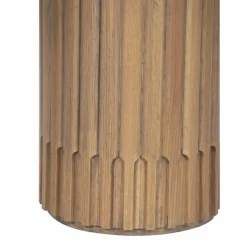 Bois & Chiffons Tables^Table d'appoint ronde pour canapé Chêne Dalta Marron - 56x56x56 cm