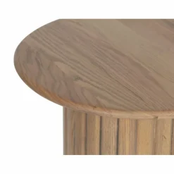 Bois & Chiffons Tables^Table d'appoint ronde pour canapé Chêne Dalta Marron - 56x56x56 cm