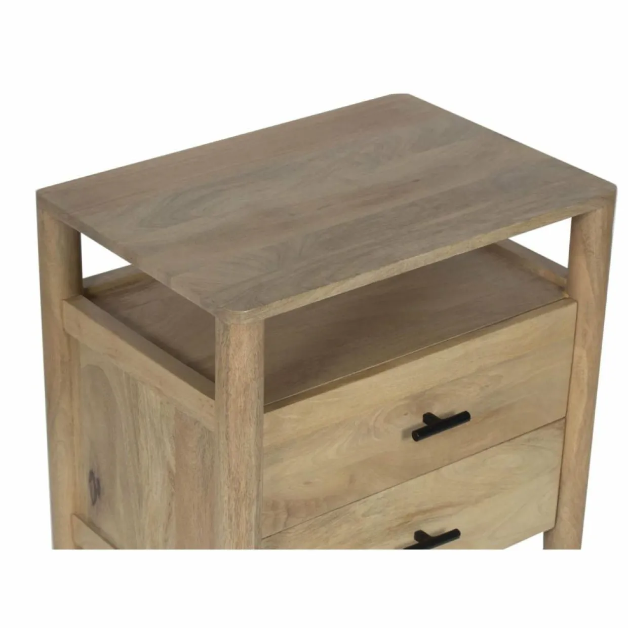 Bois & Chiffons Tables^Table de chevet 2T Mango Matan Beige - 57x40x57 cm
