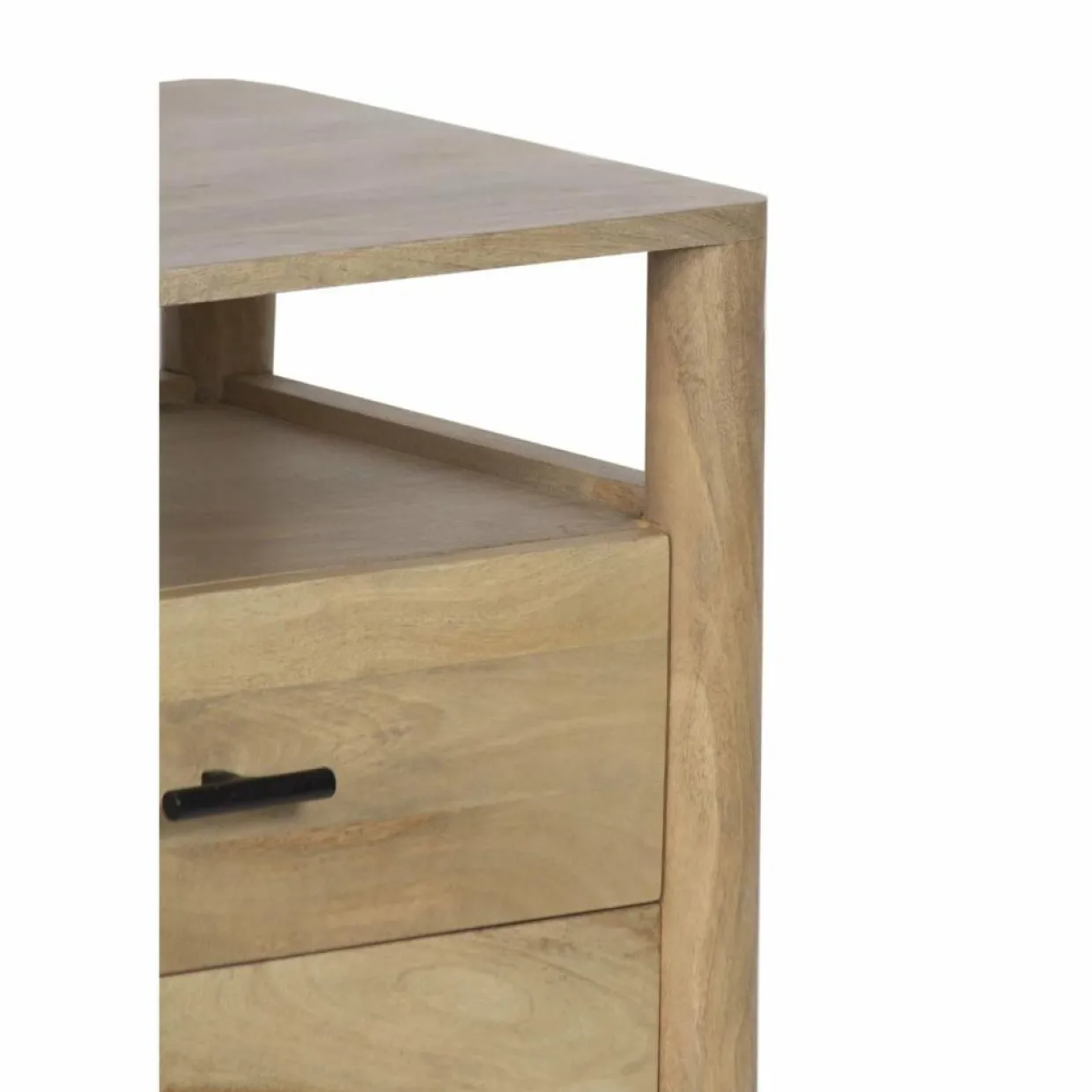 Bois & Chiffons Tables^Table de chevet 2T Mango Matan Beige - 57x40x57 cm