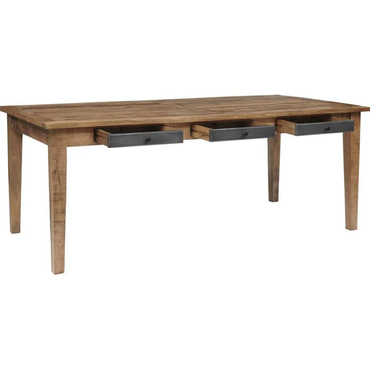 Bois & Chiffons Tables^Table de repas 6 tiroirs manguier farm brun/miel - 200x100x76 cm