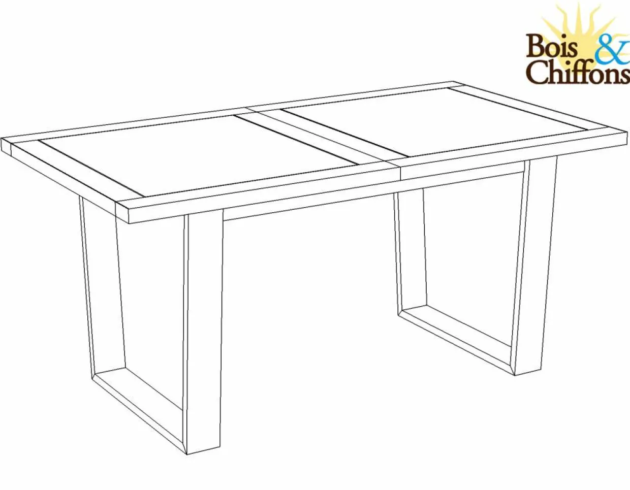 Bois & Chiffons Tables^Table de repas extensible Acacia Forest Brut - 160x90x76 cm