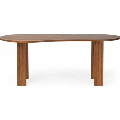 Table de repas ovale 3/4 pieds acacia arad marron - 200x90x76 cm-Bois & Chiffons