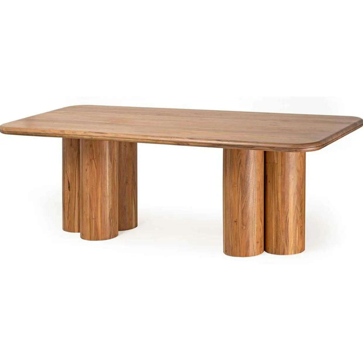 Bois & Chiffons Tables^Table de repas rectangulaire acacia maglan marron - 220x100x76 cm