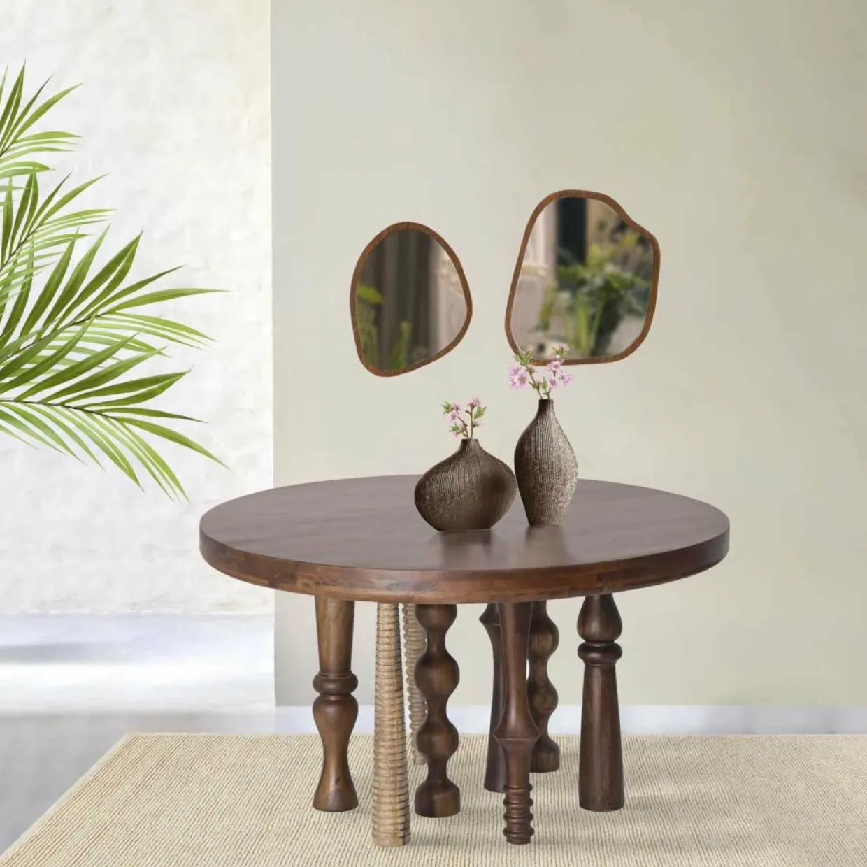 Bois & Chiffons Tables^Table de repas ronde 140 cm Manguier Ramon Naturel - 140x140x76 cm