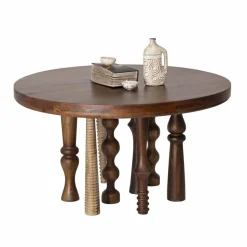 Bois & Chiffons Tables^Table de repas ronde 140 cm Manguier Ramon Naturel - 140x140x76 cm