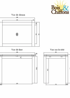 Table haute mange debout rectangulaire Acacia Gordon Naturel - 130x90x106 cm-Bois & Chiffons Discount